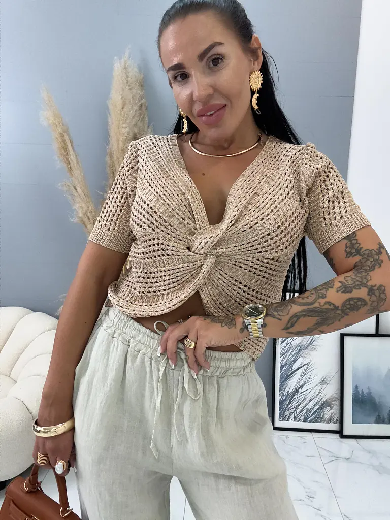 Csillogó kötött top DETRA