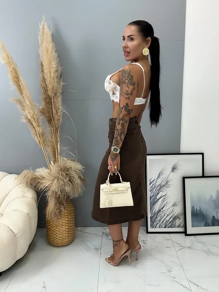 Gombos farmerszoknya öv nélküli MERYN - next