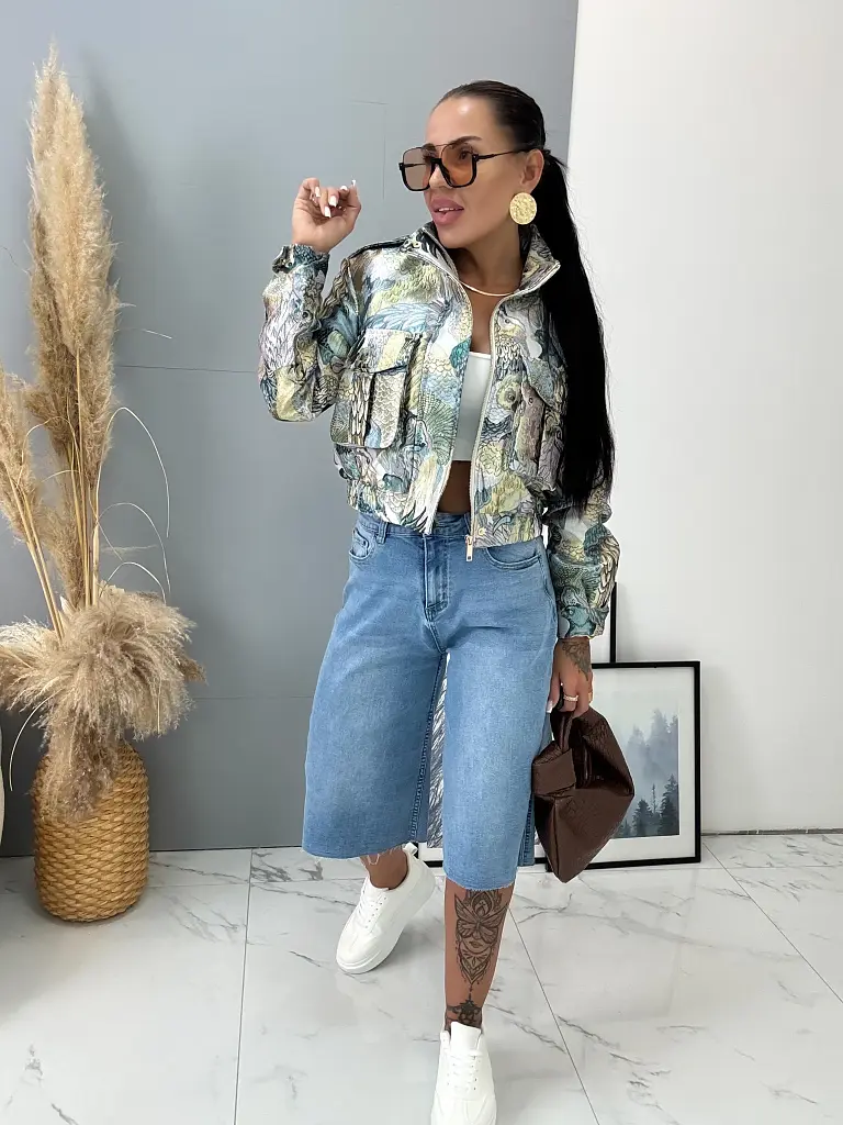 Elasztikus 3/4-es hosszúságú női farmer  - next