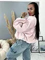 Válltöméses átmeneti baby pink bomber bunda AUREA