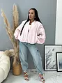 Válltöméses átmeneti baby pink bomber bunda AUREA