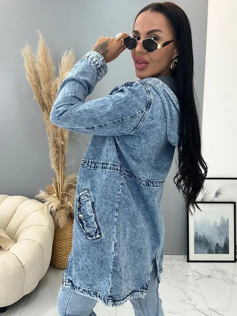 Hosszított kapucnis farmerkabát ALICIA - next