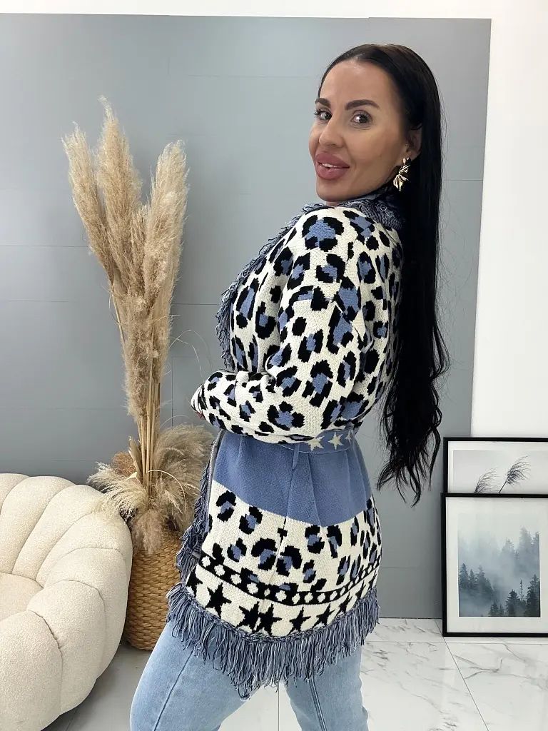 Mintás kardigán övvel JOANNA - next