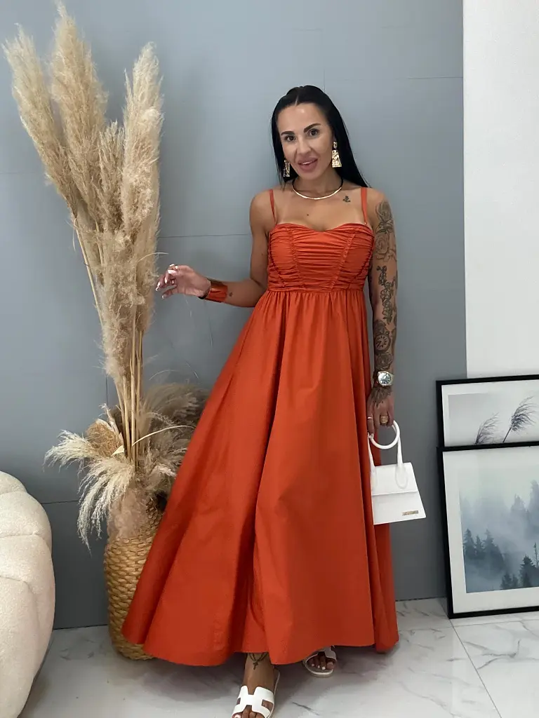 Levehető pántos hosszú ruha ARELY - next