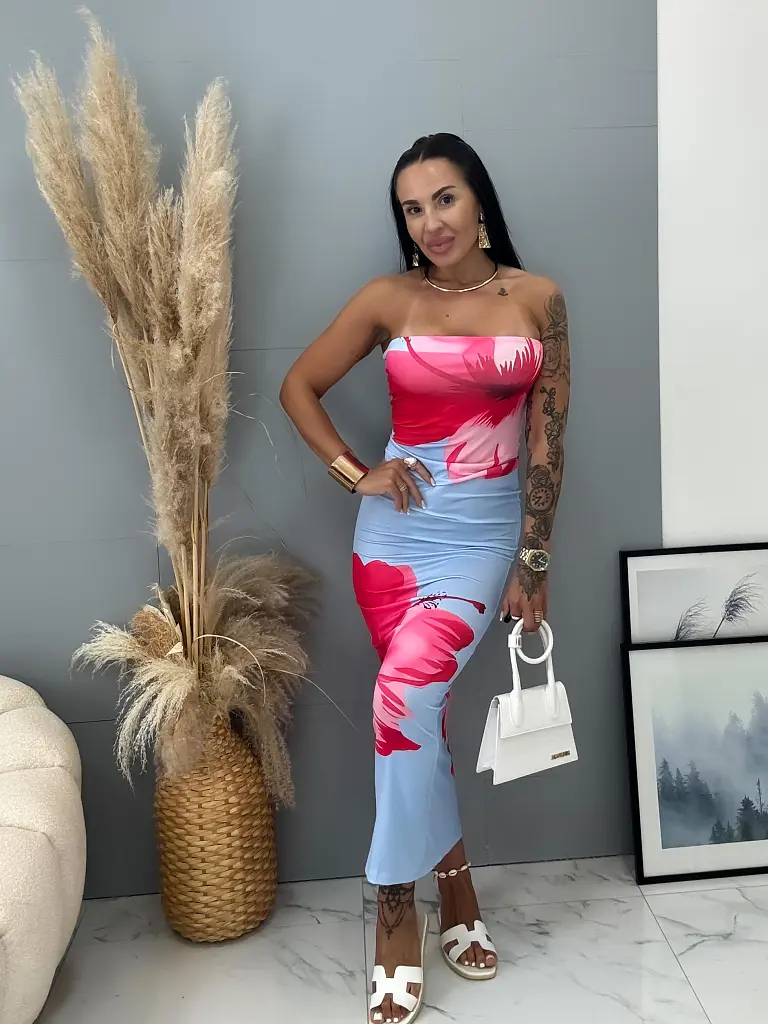 Elasztikus pánt nélküli ruha EMMIE