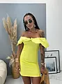 Elasztikus sárga miniruha DYLEN