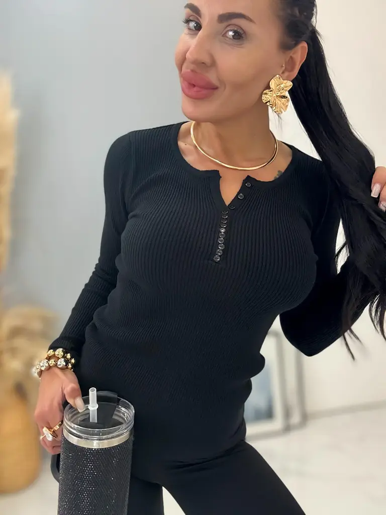 Bordázott anyagú pulóver BERINDA - next