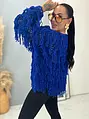Kék horgolt kardigán SUZANNA