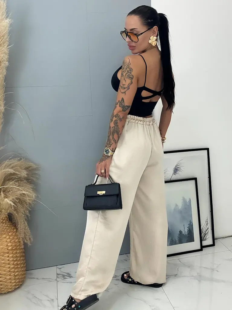 Selyemhatású nadrág gumis derékkal ALANI - next