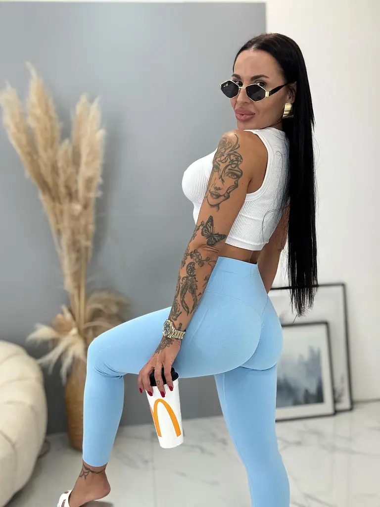 Elasztikus kék leggings  - next