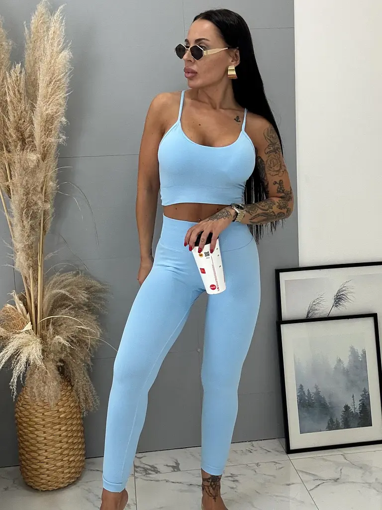 Elasztikus kék leggings 