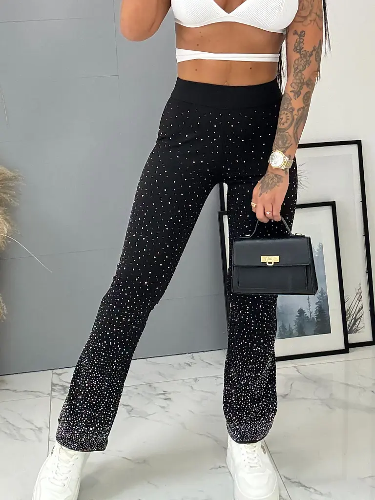 Magas derekú bélelt trapéz leggings INA