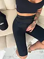 Fekete rövid leggings magas derékkal