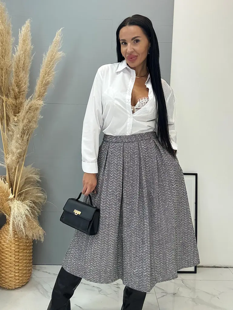 Csillogós midi szoknya LEAH