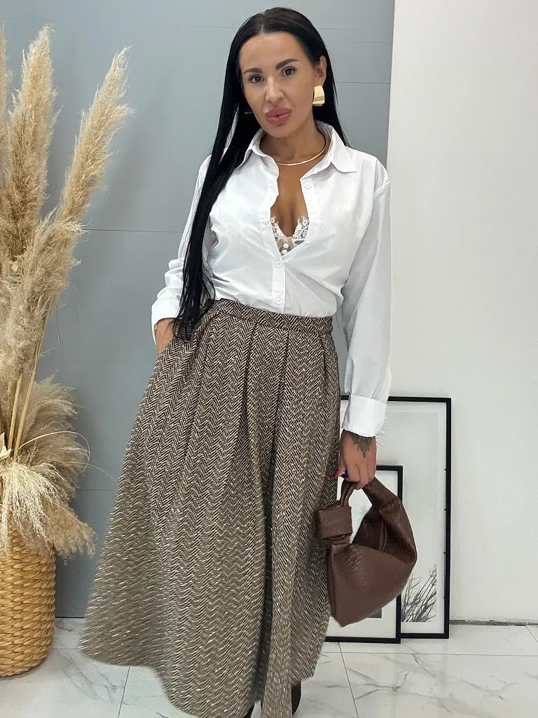 Csillogós midi szoknya LEAH - next