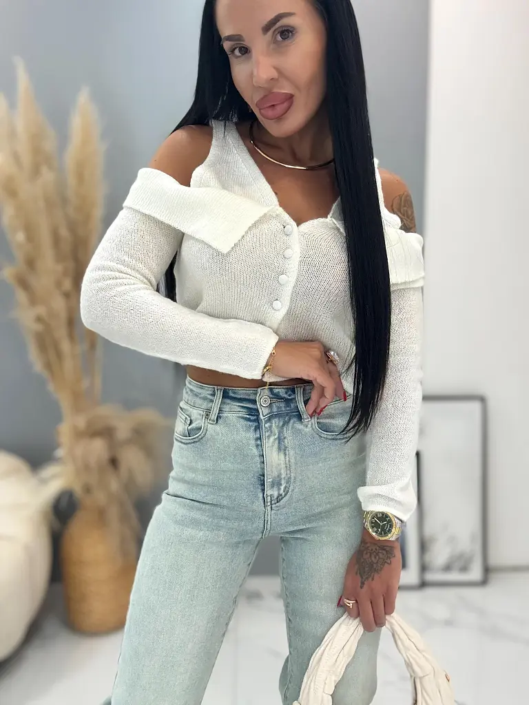 Kötött crop top JANNE