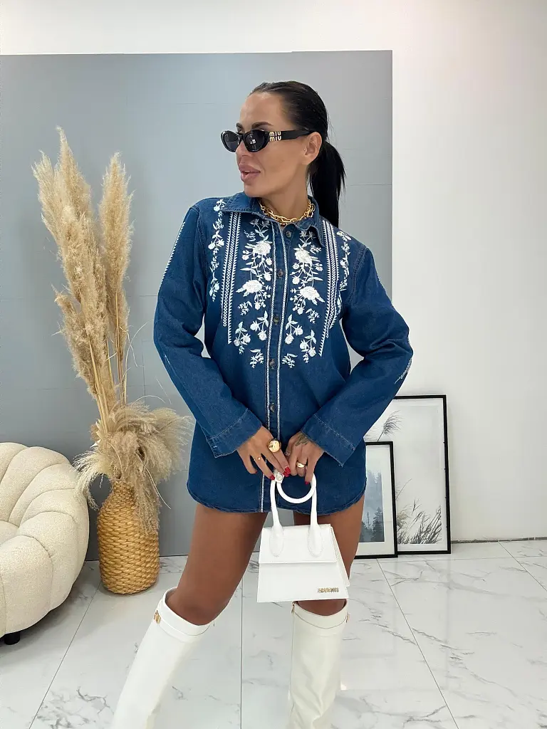 Elegáns hímzett farmering LOLITA