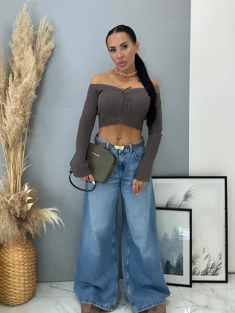 Kötött crop top BELONA - next