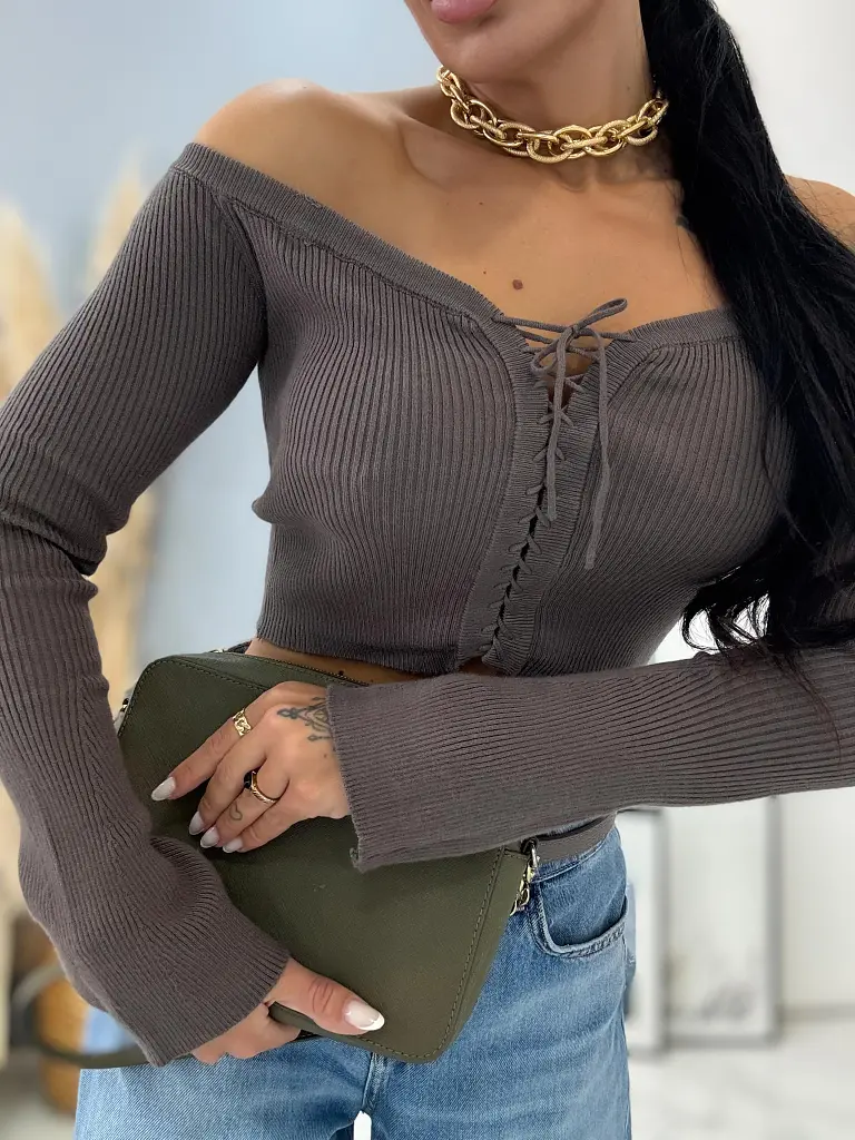 Kötött crop top BELONA