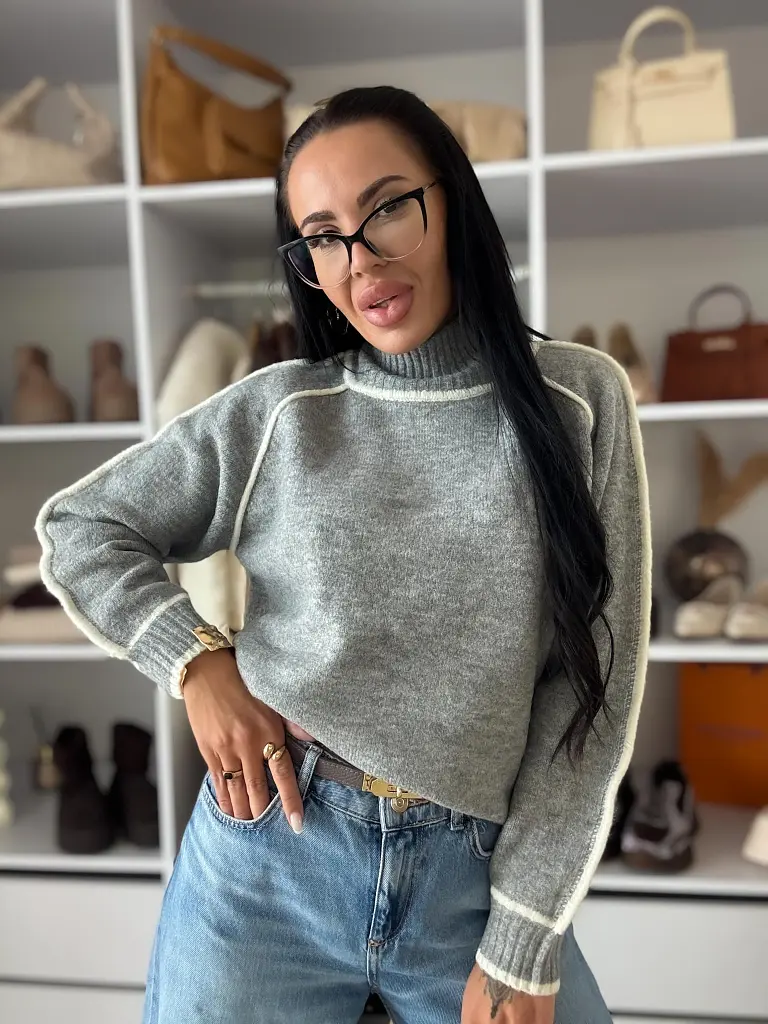 Szürke női garbó KELLY