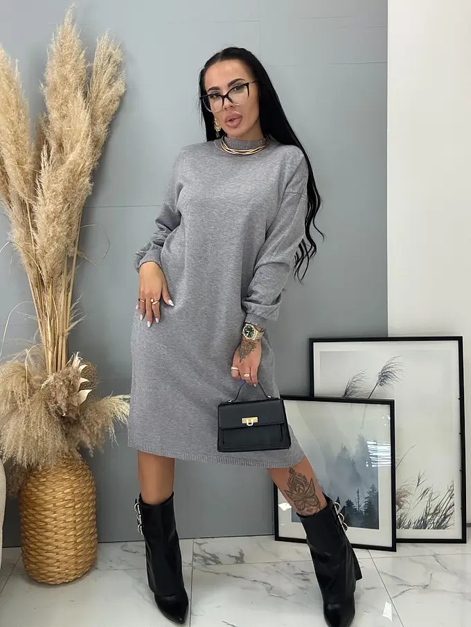 Kötött garbós ruha EMILY