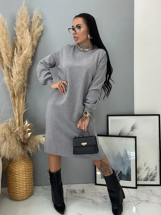 Kötött garbós ruha EMILY