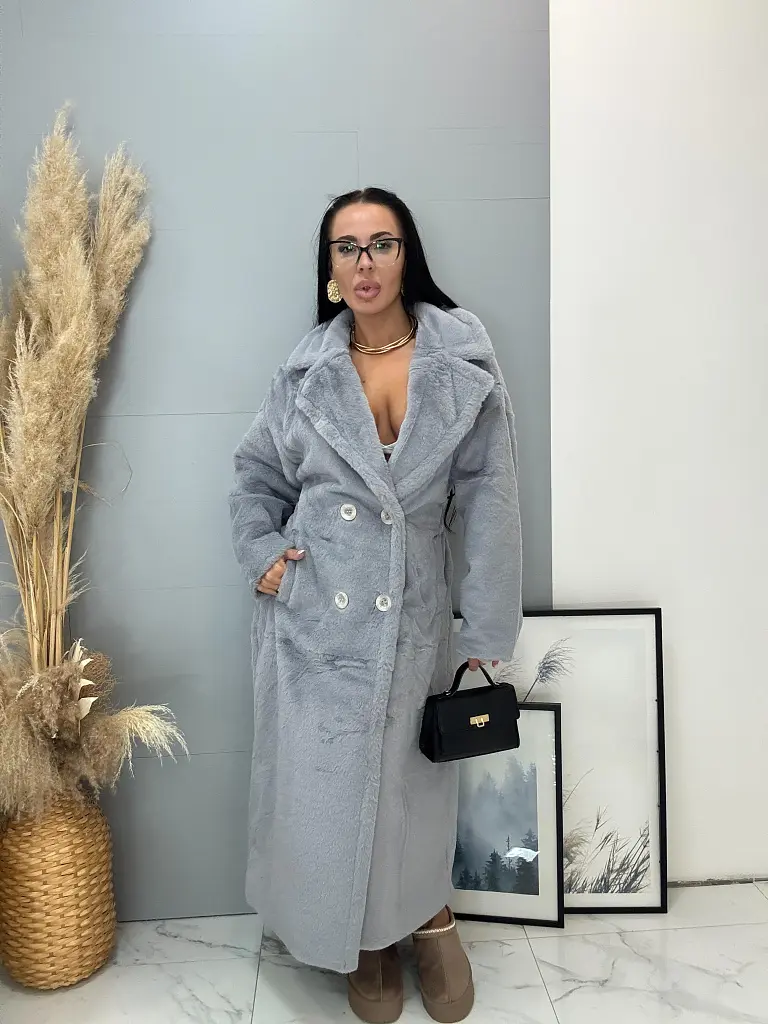 Hosszú műszőrme kabát övvel MEMORY - next