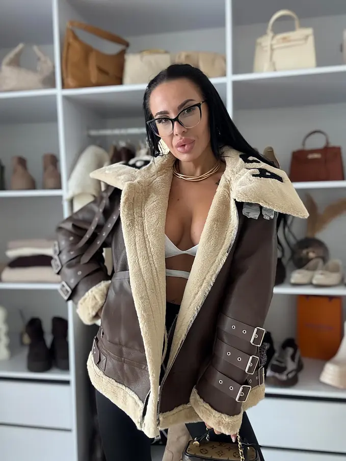 Meleg műbőr kabát SALEM