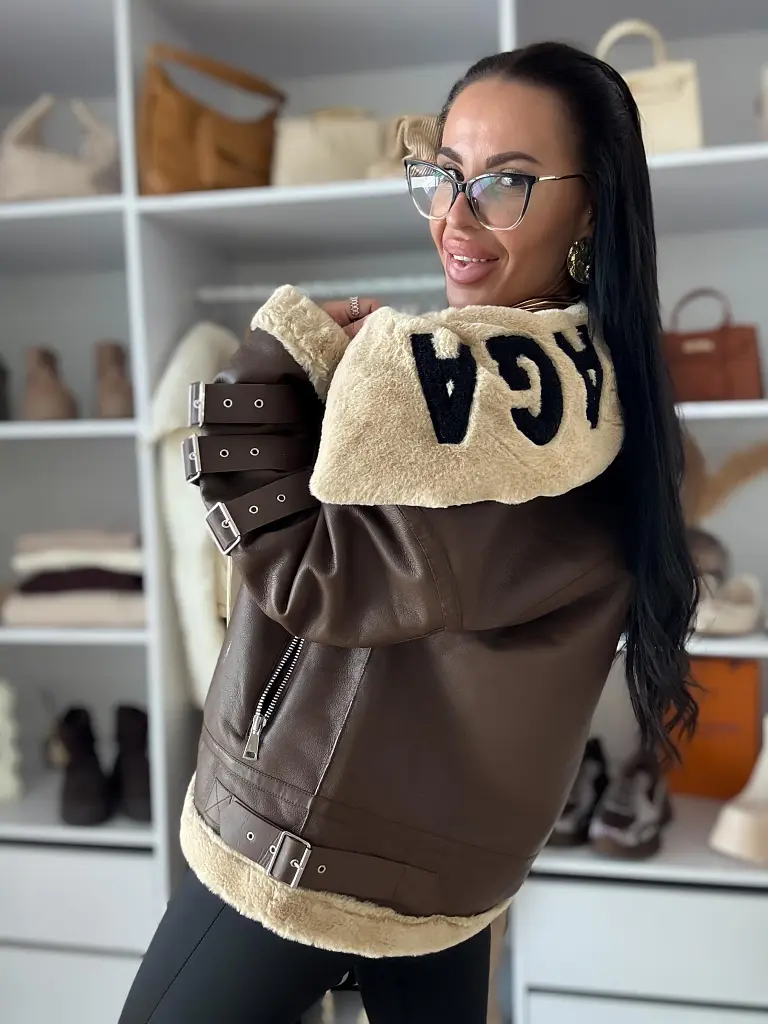 Meleg műbőr kabát SALEM