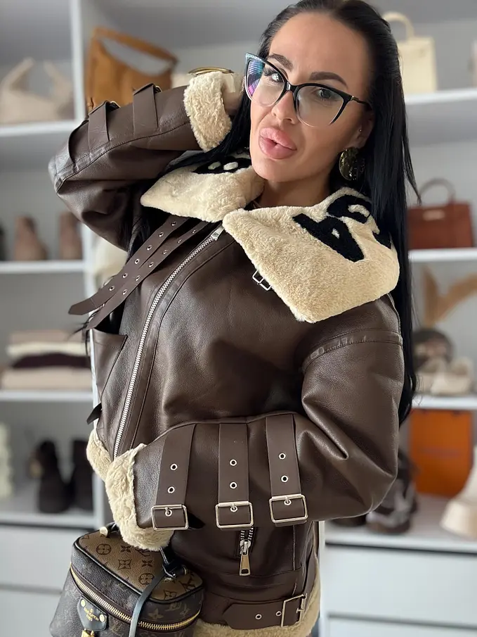 Meleg műbőr kabát SALEM