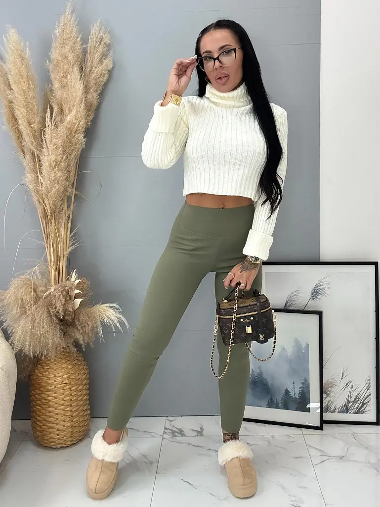 Zöld thermo leggings