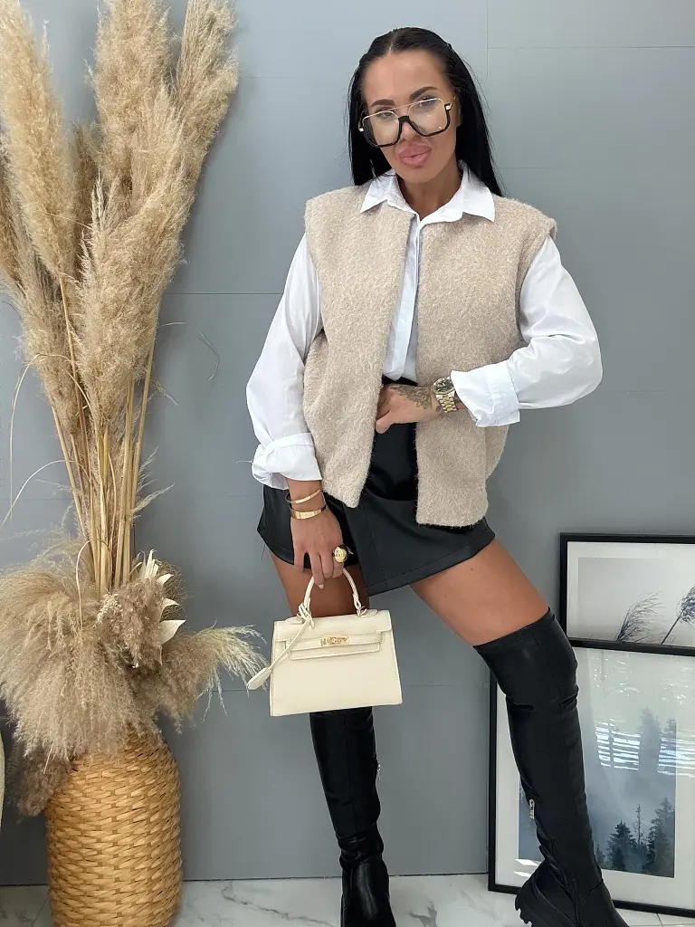 Nyitott fazonú mellény FREYDA