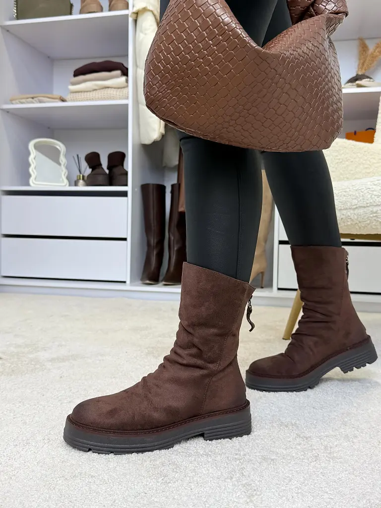 Velúr bokacsizma FRINA