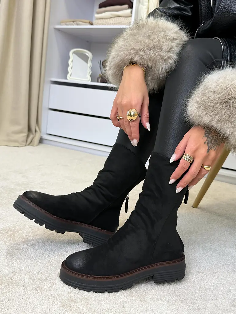 Velúr bokacsizma FRINA