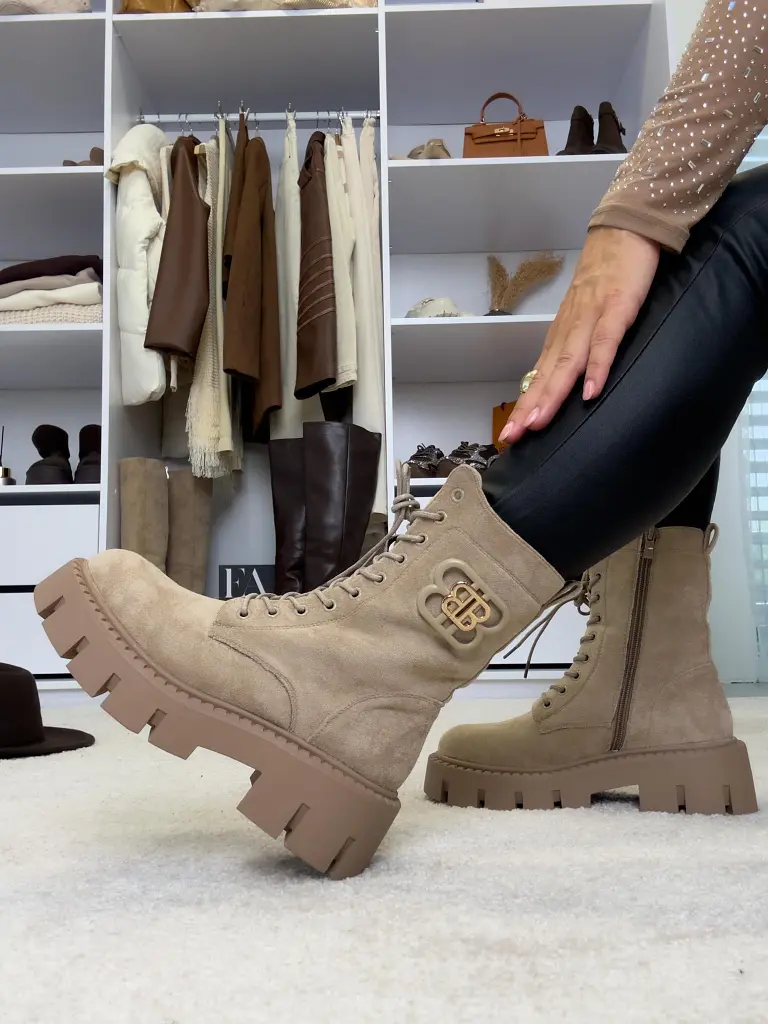 Női velúr magasszárú cipő PELONA II - next