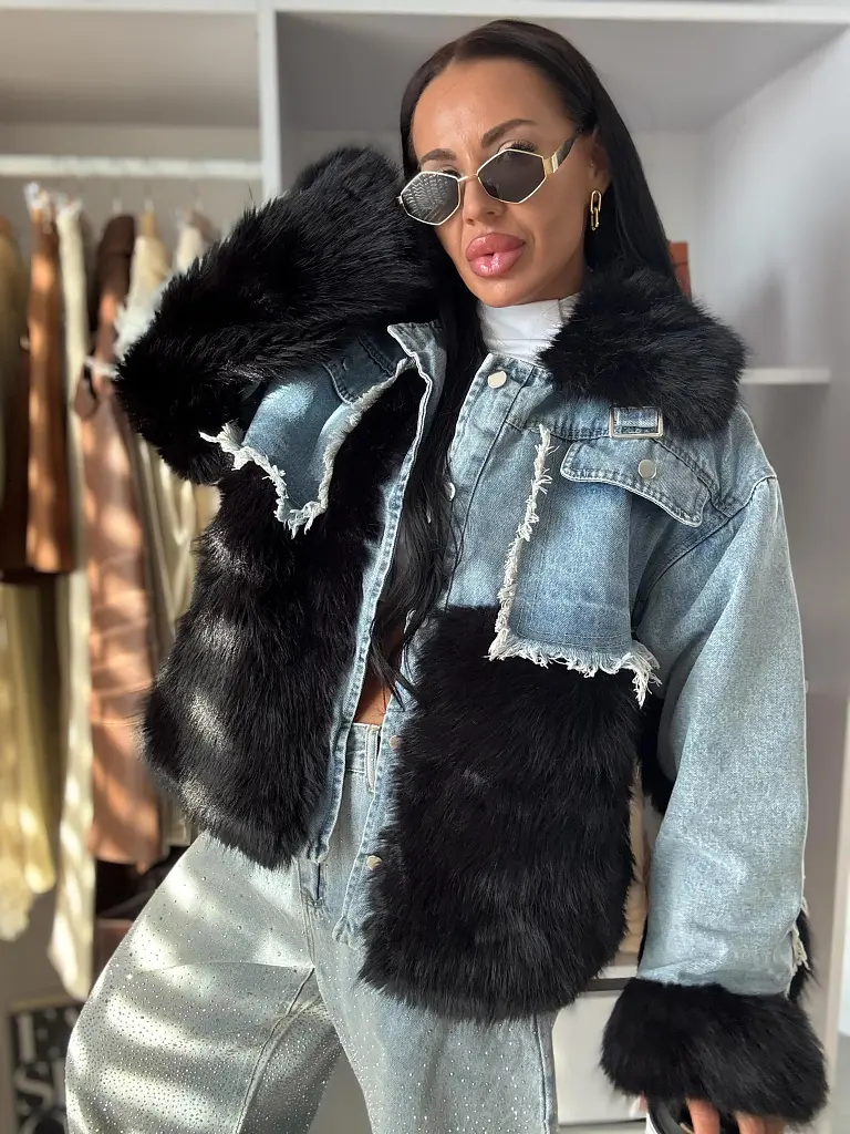 Farmer kabát szőrmével NAYRA