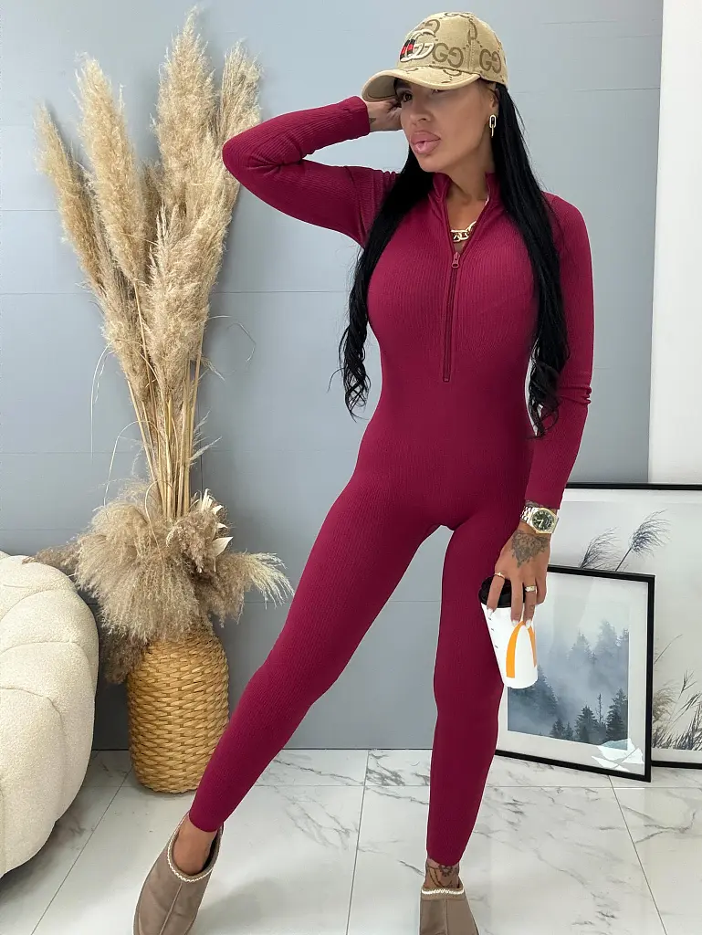 Alakformáló bordázott anyagú overál ALICENT - next