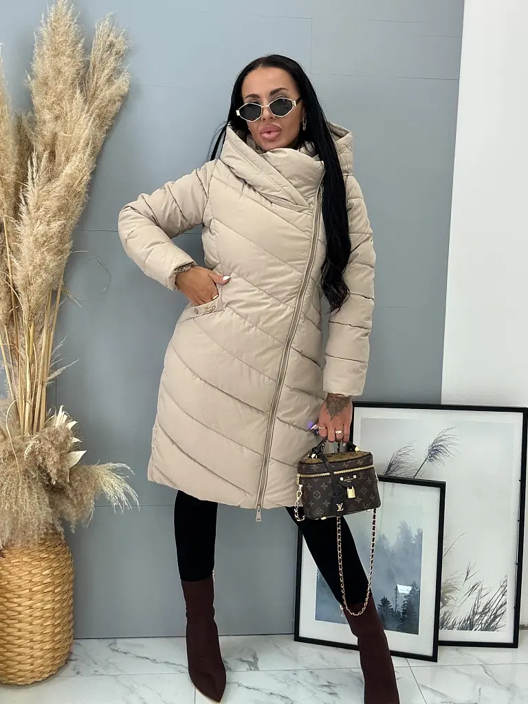 Kapucnis steppelt kabát övvel MARSELA