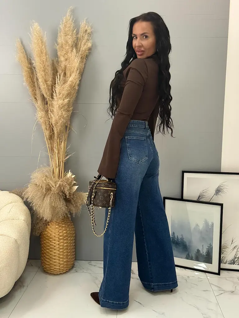 Magas derekú wide-leg farmer - next