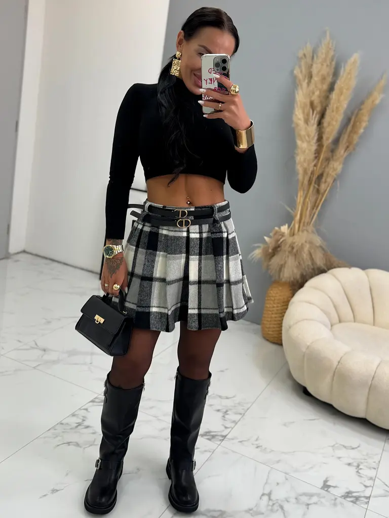 Kockás rakott szoknya övvel CAMBRIA - next