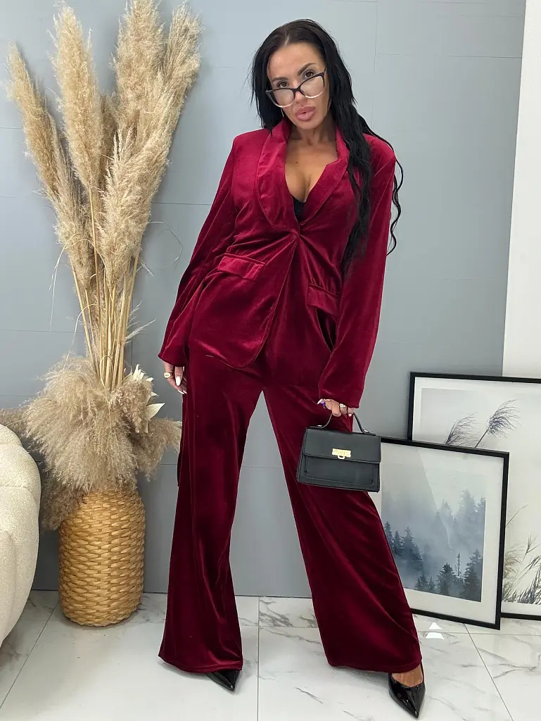Elegáns bársony szett válltöméssel ZOFIA - next