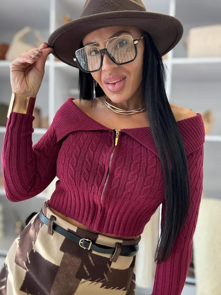 Kötött crop top TALDORA