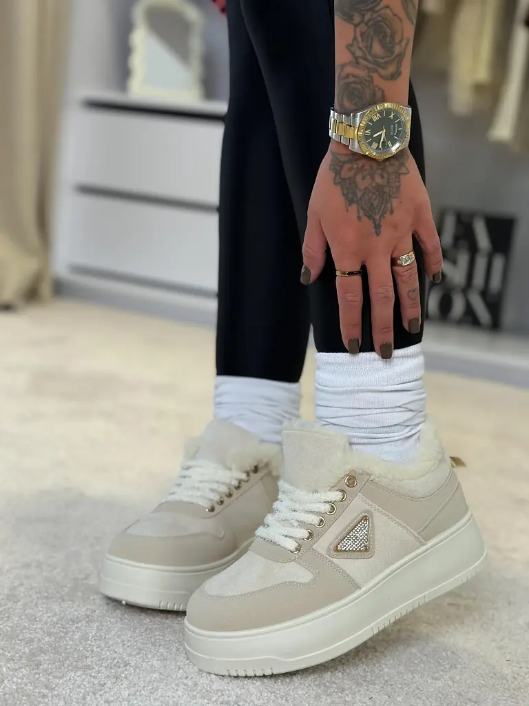 Platformos teddy sportcipő KLARYSA - next