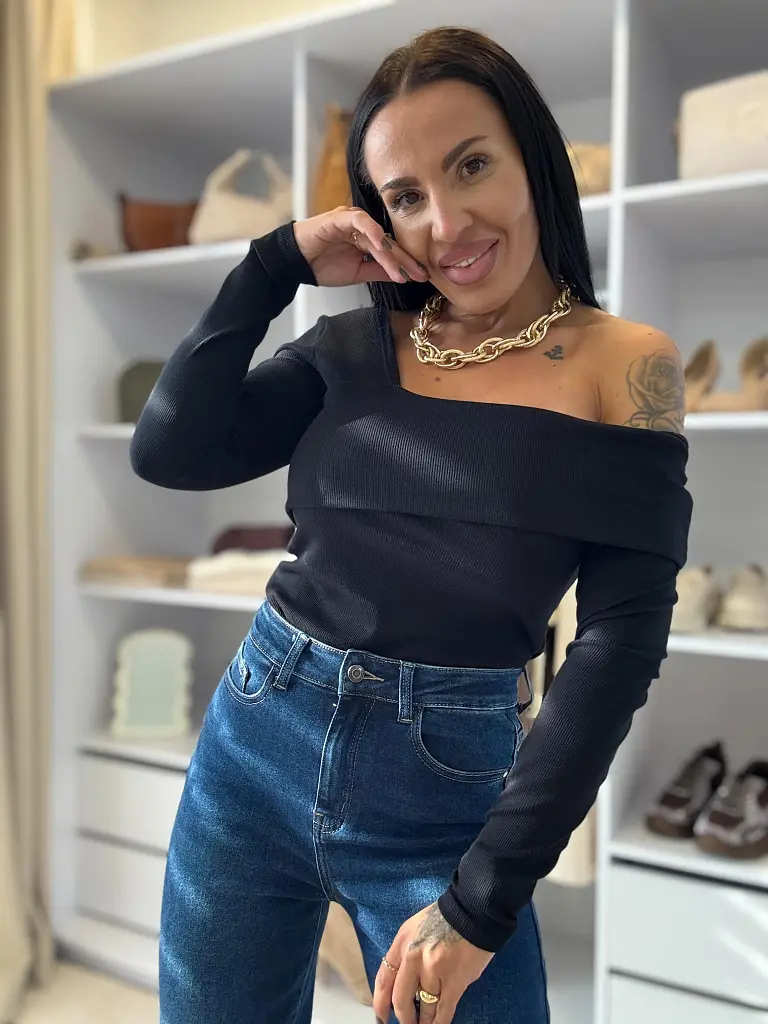 Magas derekú wide-leg farmer - next