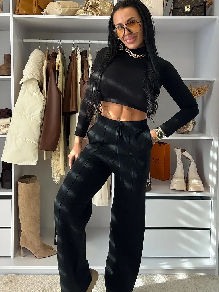 Kötött wide leg nadrág MAVIRA