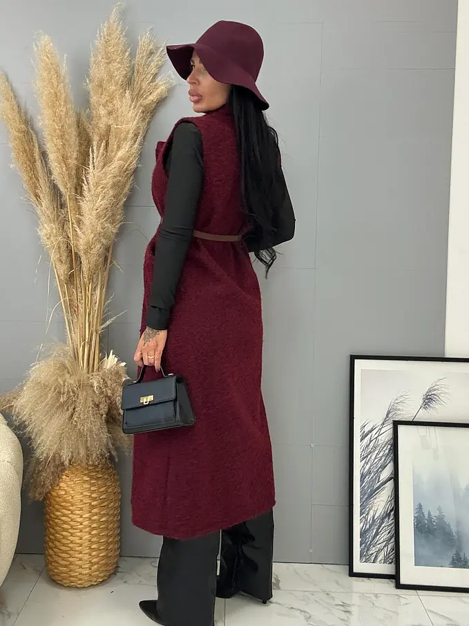 Hosszú csomózott mellény övvel BERTIE