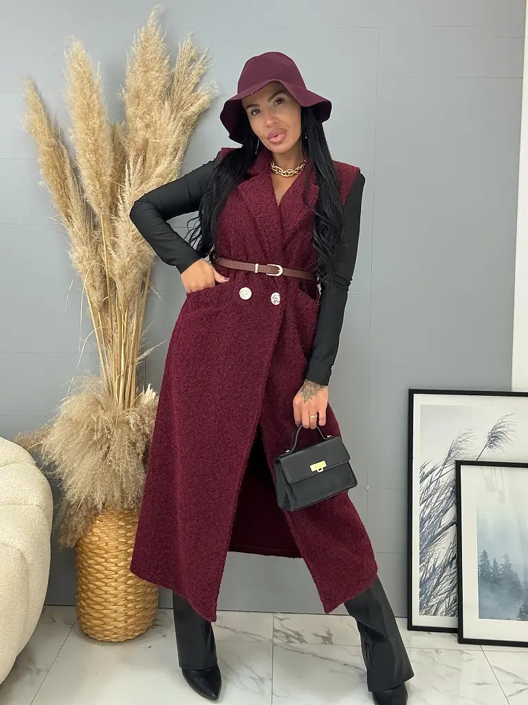 Hosszú csomózott mellény övvel BERTIE