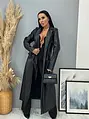 Hosszú műbőr kabát SAVIRA