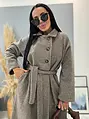 Szürke kabát övvel SNUVIA