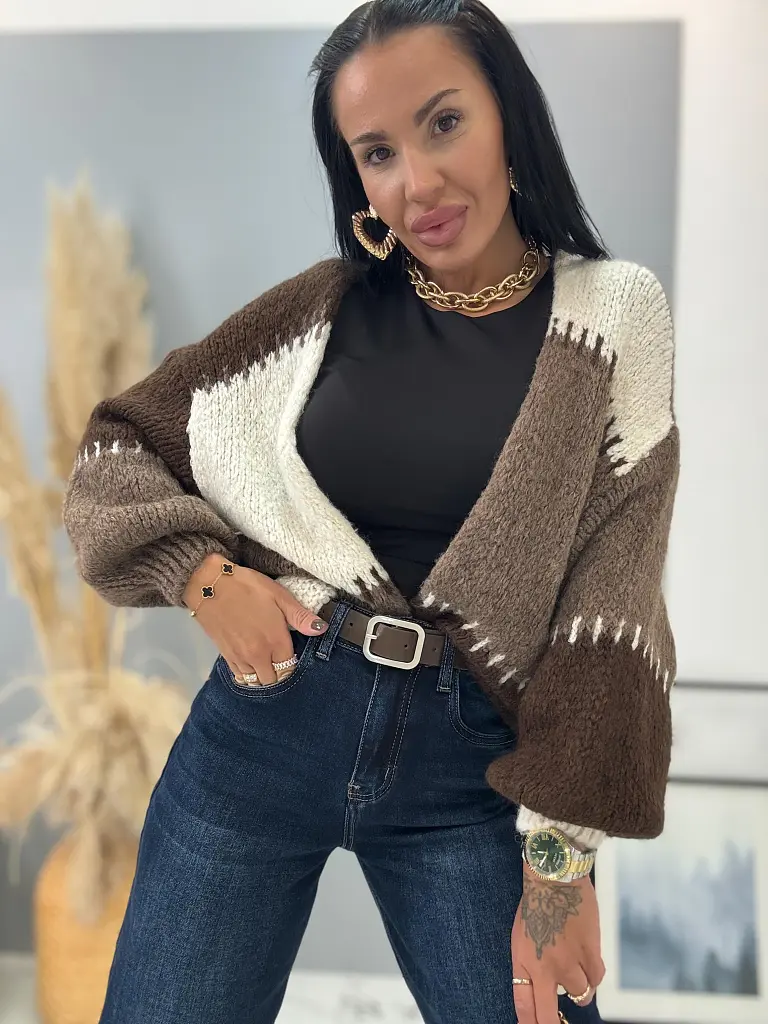 Nyitott fazonú pihe-puha kardigán ARDENA